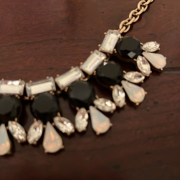 J.Crew black, clear and opal statement necklace - Picture 2 of 4